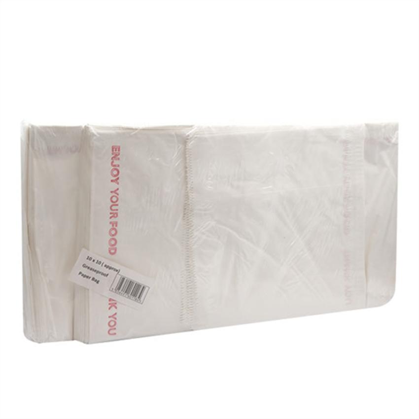 10X10 GREASEPROOF TAKEAWAY BAGS
