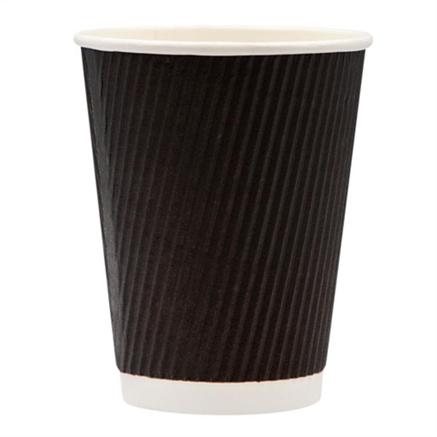 12OZ RIPPLE CUPS TRIPLE WALL - BROWN