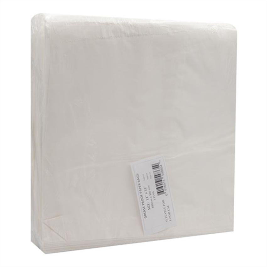 12X12 GREASEPROOF TAKEAWAY BAGS