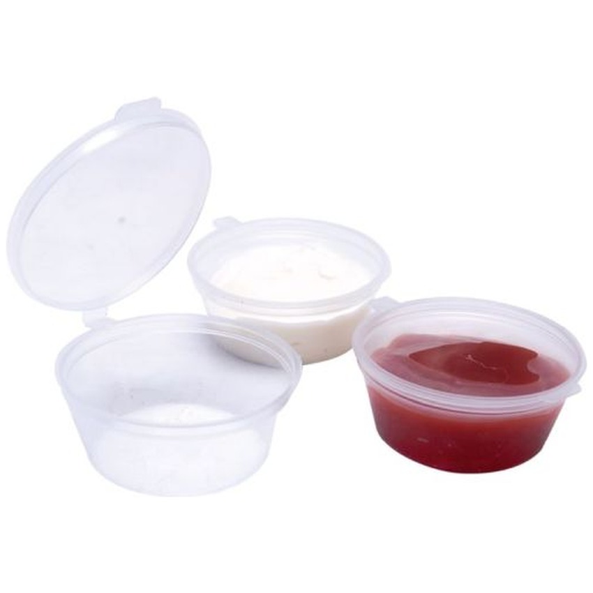 2OZ SAUCE HINGED CUPS