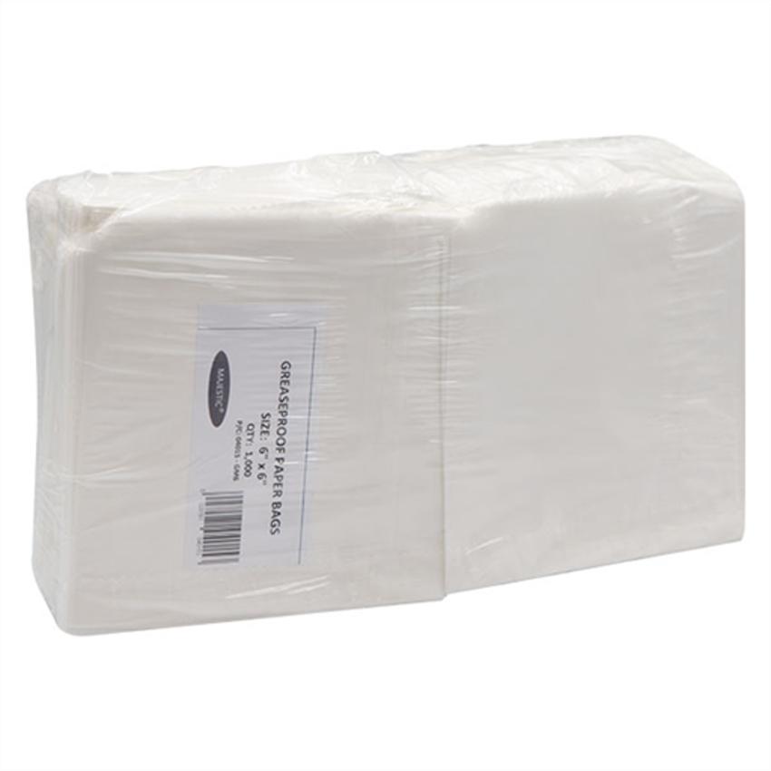 6X6 GREASEPROOF TAKEAWAY BAGS