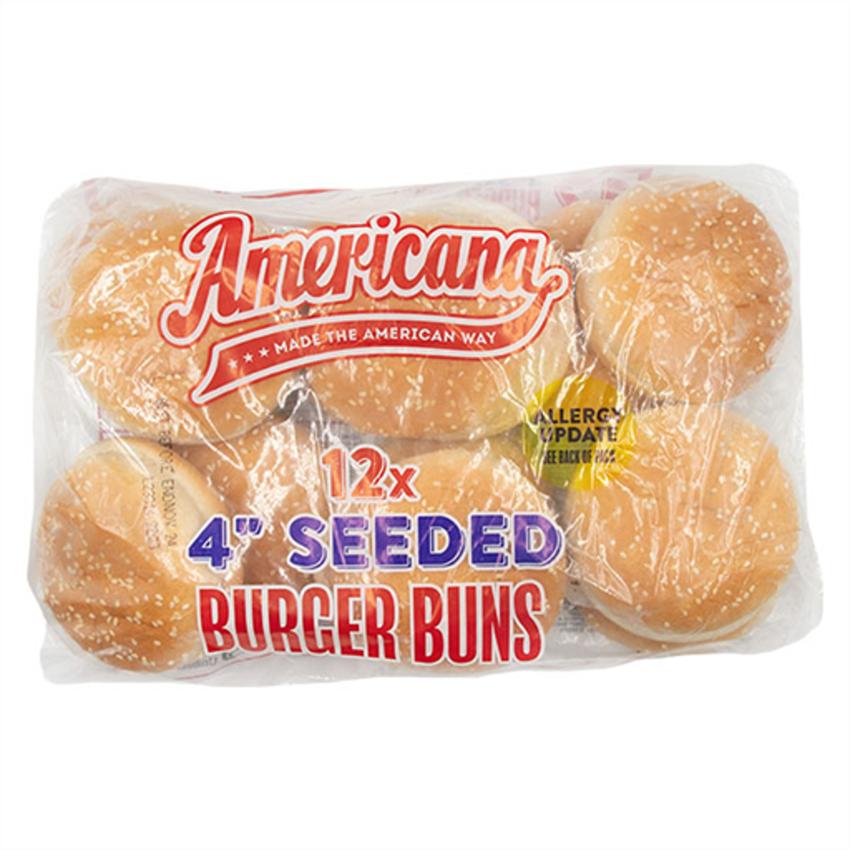 AMERICANA 4" SEEDED BURGER BUNS