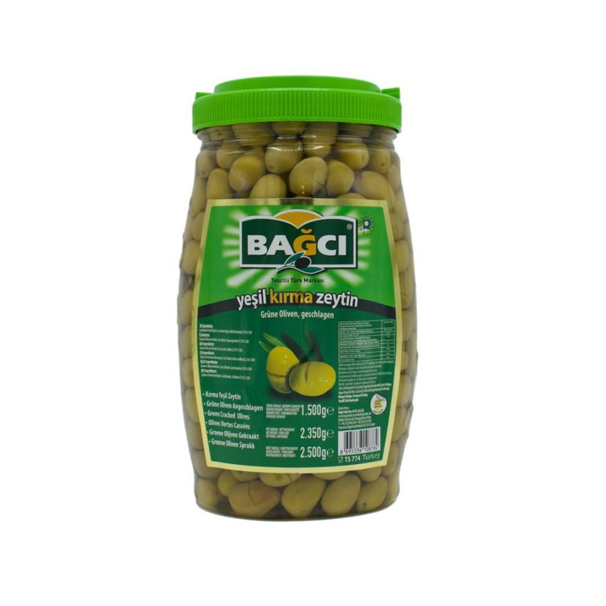 BAGCI GREEN OLIVES CRACKED PET