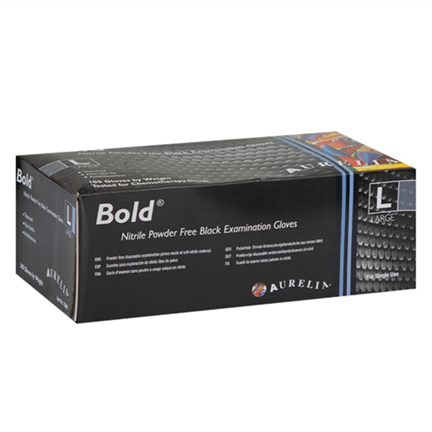BOLD BLACK POWDER FREE GLOVES LARGE