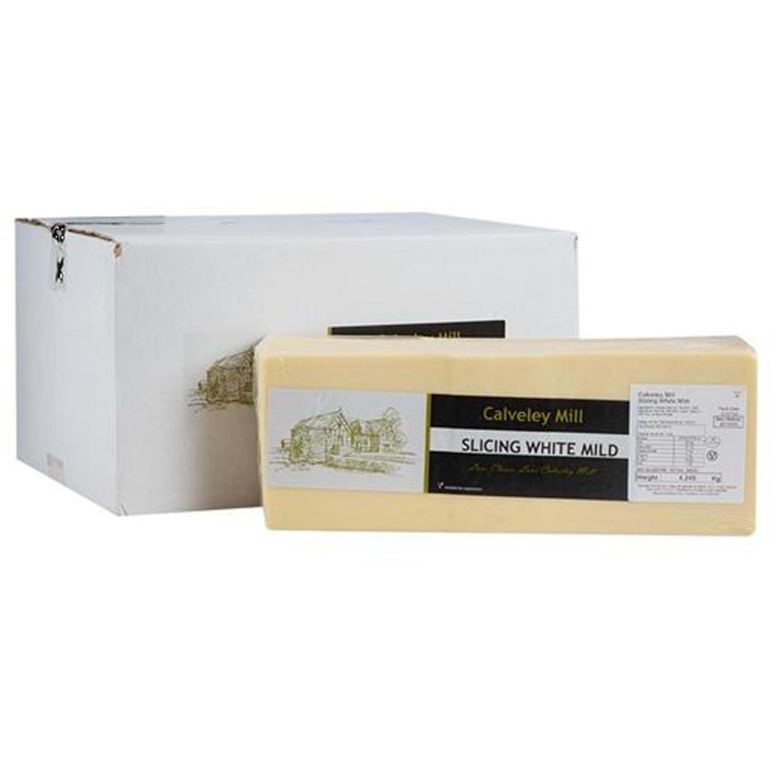 CALVELEY MILL SLICING WHITE MILD BLOCK CHEESE