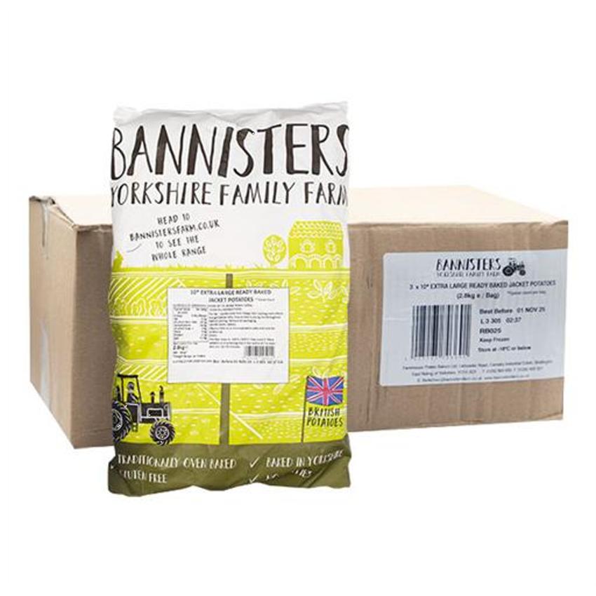 EXTRA BANNISTER LARGE JACKET POTATOES 10/12OZ (FROZEN)