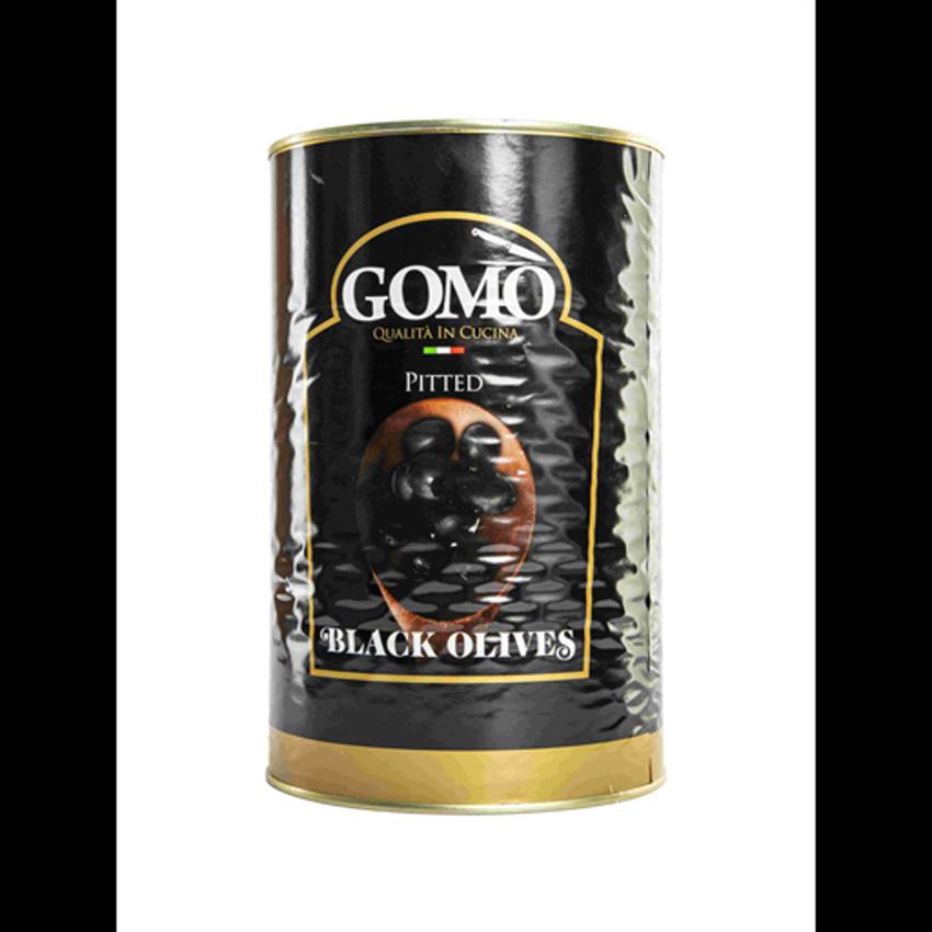 GOMO BLACK OLIVES PITTED (NO SEED)