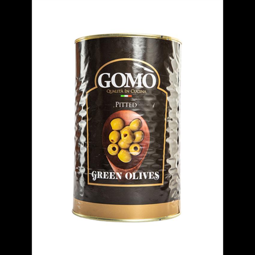 GOMO GREEN OLIVES PITTED (NO SEED)