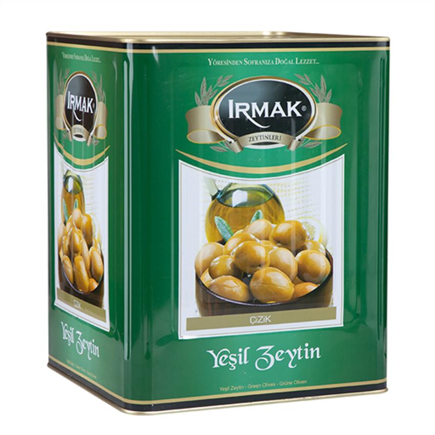 GREEN OLIVES SCRATCHED 16KG