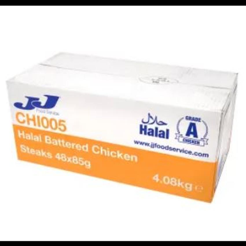 JJ HALAL HALAL WHOLE MUSCLE BATTERED CHICKEN STEAKS