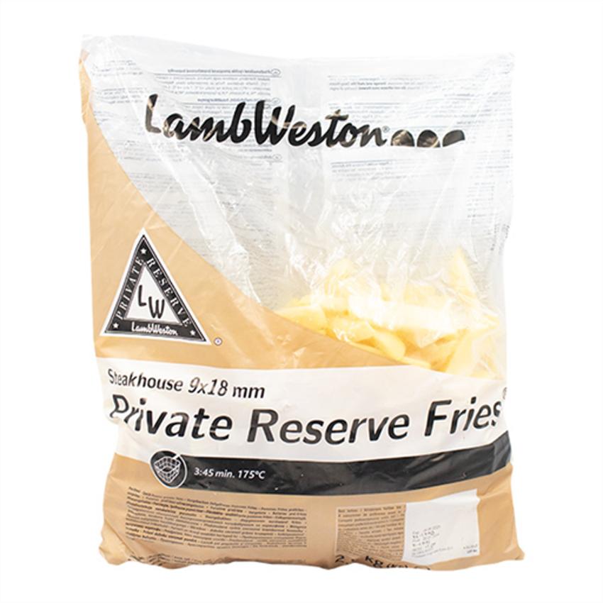 LAMBWESTON PRIVATE RESERVE STEAK FRIES CHIPS 9/18 (F69U)