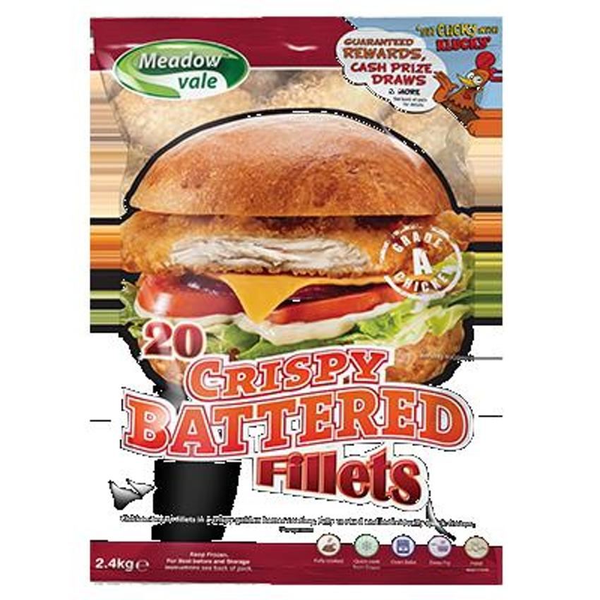 MEADOW VALE CRISPY BATTERED CHICKEN FILLETS
