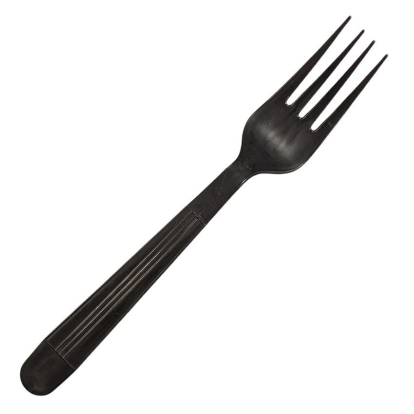 PLASTIC FORK (BLACK)