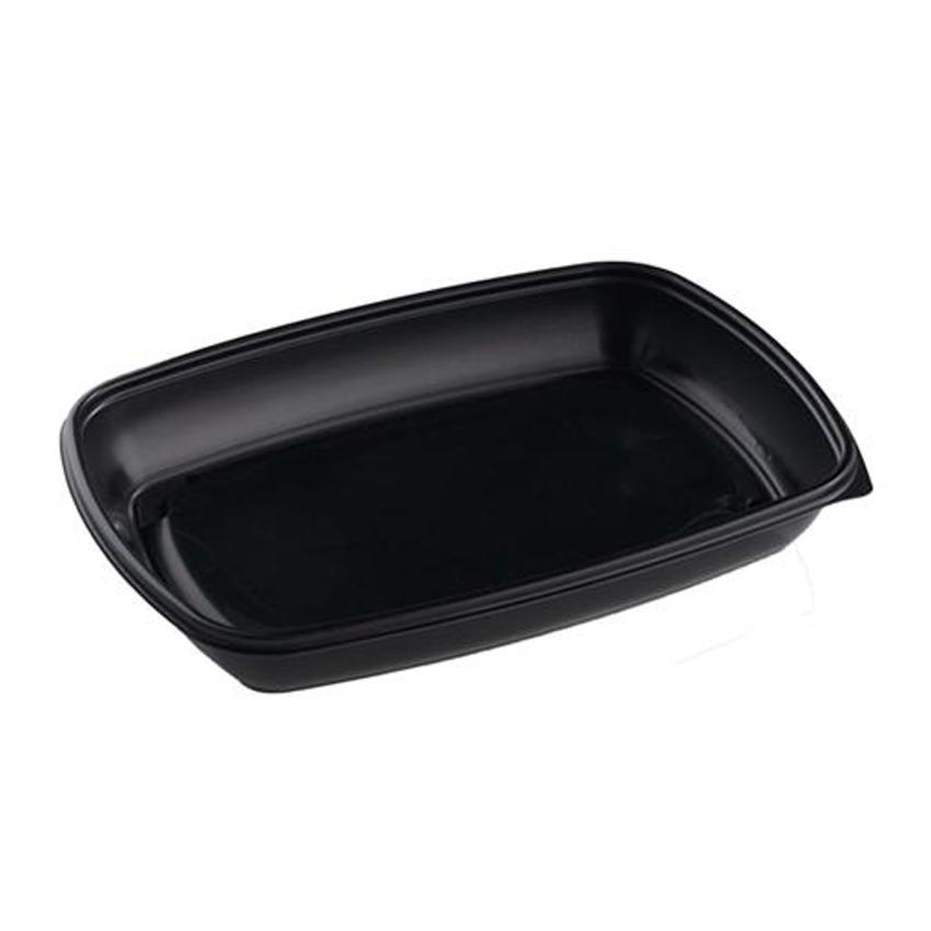 SABERT 1 COMP RECTANGULAR CONTAINER BLACK 1350ML
