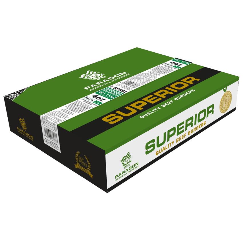 SPR01 SUPERIOR BEEF HALAL BURGER 4OZ