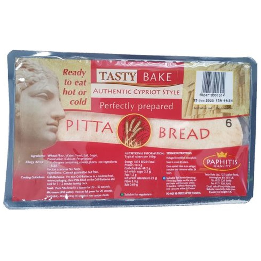TASTY BAKE LARGE PITTA BREAD