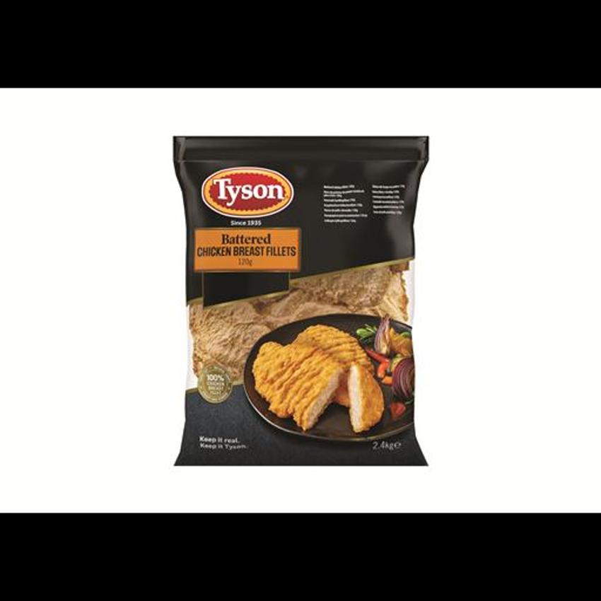 TYSON BATTERED CHICKEN BREAST FILLETS BURGER