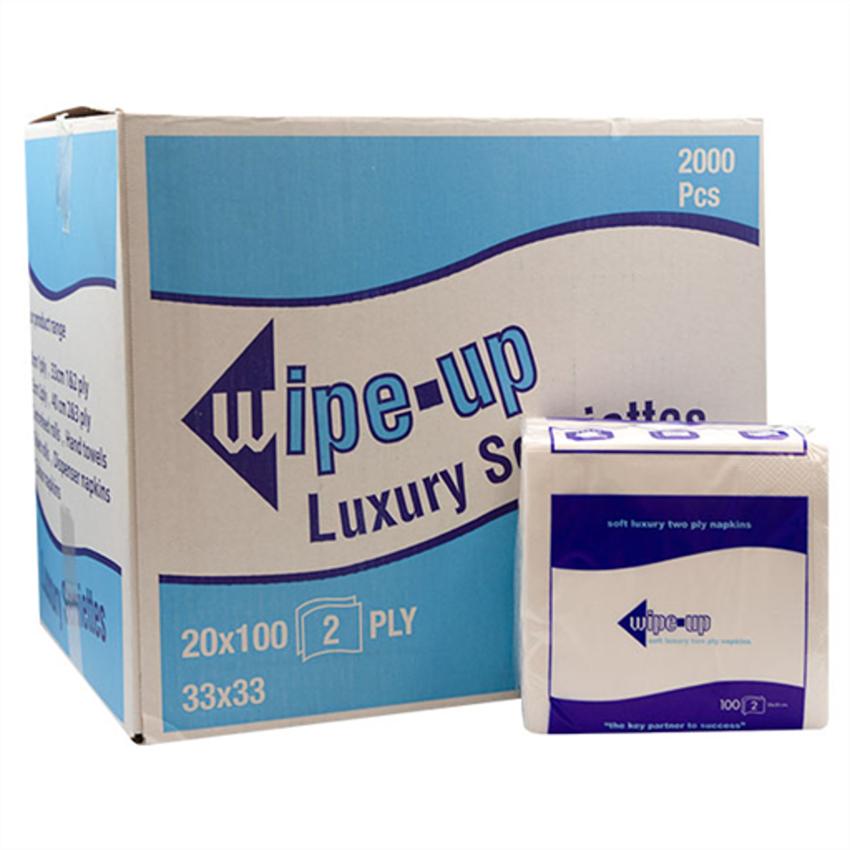 WIPE UP LUX. SERVIETTES WHITE