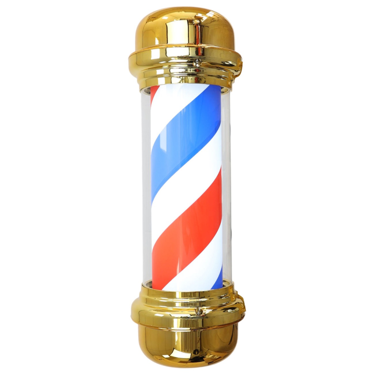 Classic Barber Pole Light Gold Red White Blue Stripes Esn-001055 1 x 71CM
