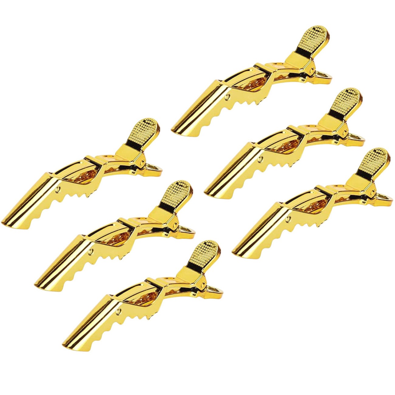 Crocodile Hair Clip 6Pcs Gold Esn-001315 1 x 
