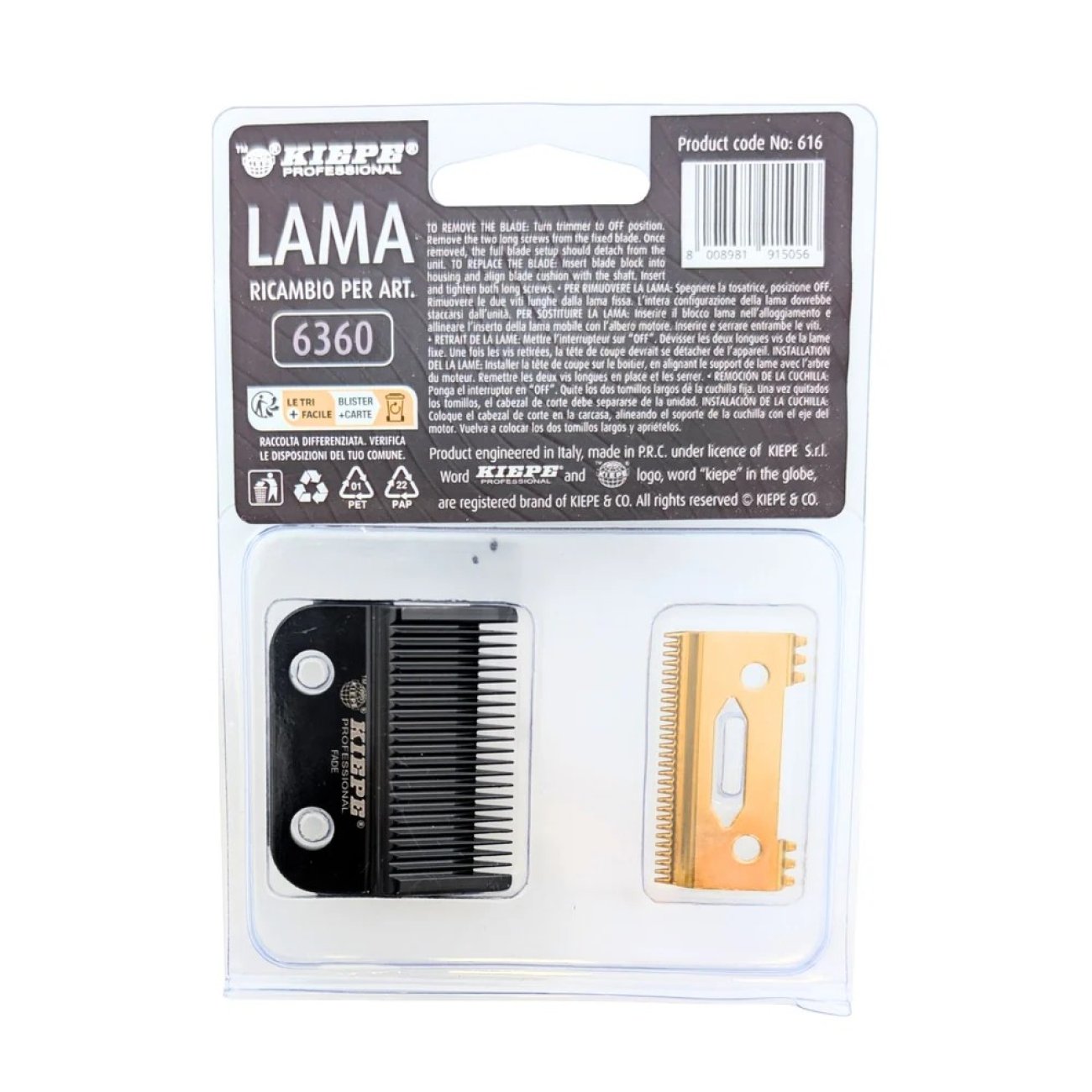 Kiepe - 616 Clipper Blade Fits Hepike & Prescelta 3.0 Esn-006552 1 x ART 6360