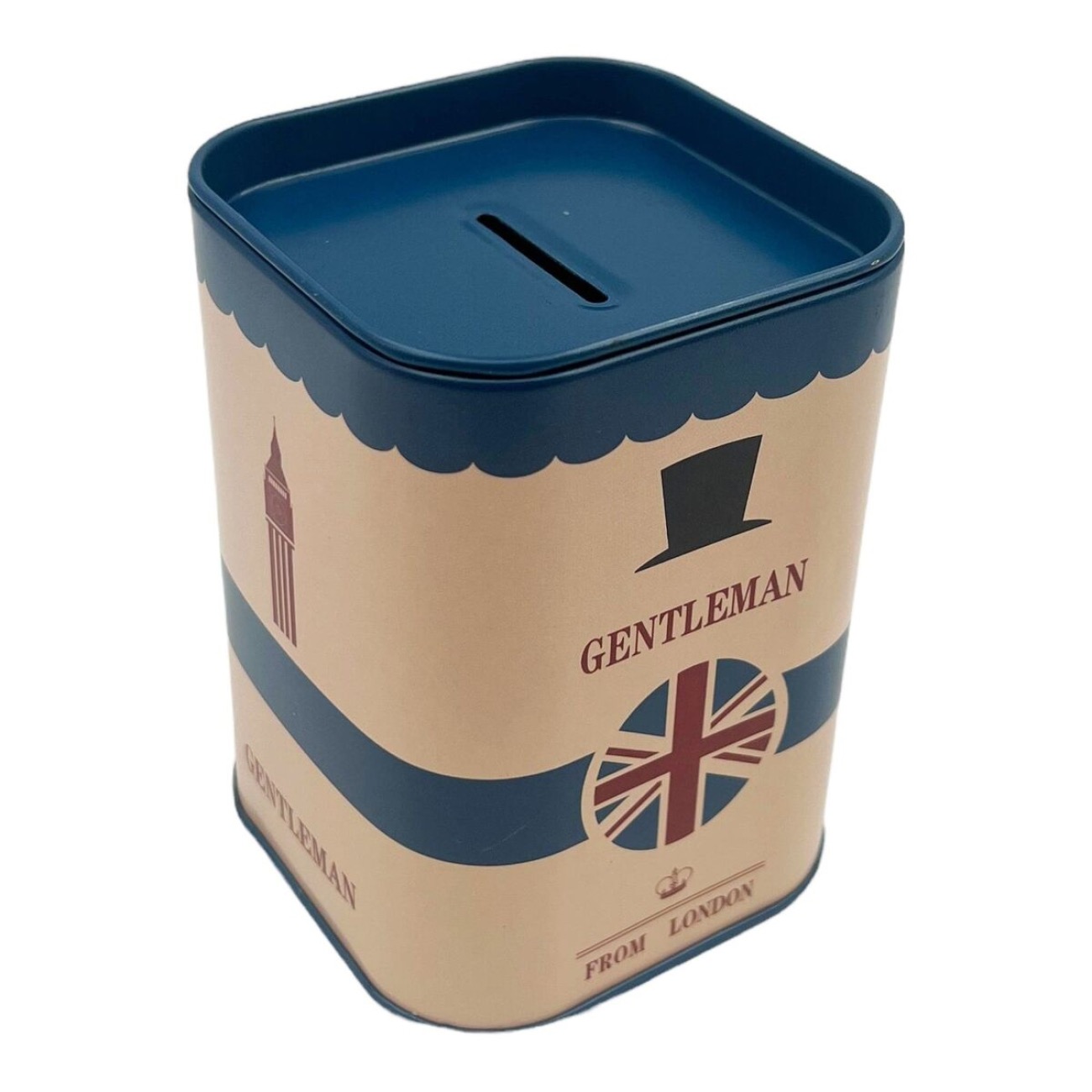 Razor Blade Disposal Bin Case London Pattern Blue Esn-001341 1 x 
