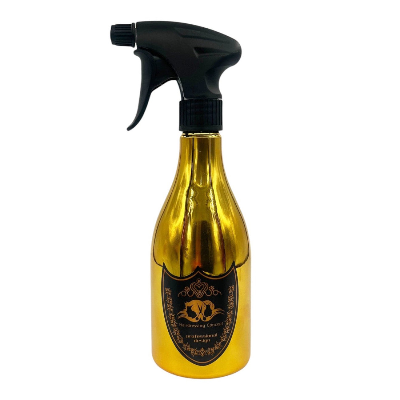Water Spray Bottle Champagne Style Trigger Sprayer Gold Esn-001194 1 x 500ML