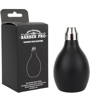 BARBER TALC POWDER BLOWER PUFFER BLACK ESN-003151
