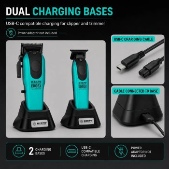Kiepe 6600.2- Professional Edge X Ultrathin Clipper & Trimmer Setp-Teal Esn-007368 - image 7