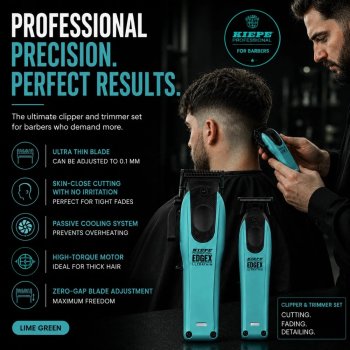 Kiepe 6600.2- Professional Edge X Ultrathin Clipper & Trimmer Setp-Teal Esn-007368 - image 8