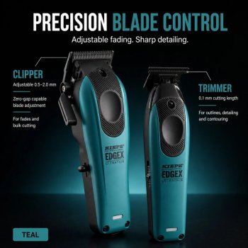 Kiepe 6600.2- Professional Edge X Ultrathin Clipper & Trimmer Setp-Teal Esn-007368 - image 3