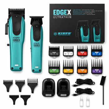 KIEPE 6600.2- PROFESSIONAL EDGE X ULTRATHIN CLIPPER & TRIMMER SETP-TEAL ESN-007368