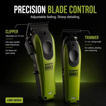 Kiepe 66001- Professional Edge X Ultrathin Clipper & Trimmer Set - Lime Green Esn-007367 - image 3