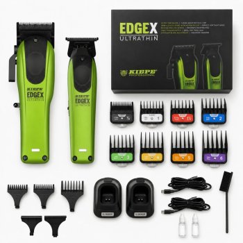KIEPE 66001- PROFESSIONAL EDGE X ULTRATHIN CLIPPER & TRIMMER SET - LIME GREEN ESN-007367