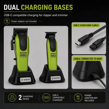 Kiepe 66001- Professional Edge X Ultrathin Clipper & Trimmer Set - Lime Green Esn-007367 - image 7