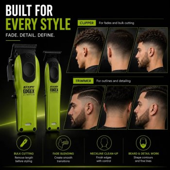 Kiepe 66001- Professional Edge X Ultrathin Clipper & Trimmer Set - Lime Green Esn-007367 - image 5