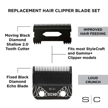 Sc Clipper Blade Set - Echo Taper & Deep Tooth - image 5