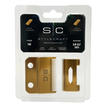 SC CLIPPER BLADE SET-FADE GOLD & SLIM DEEP GOLD