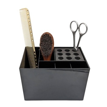 SCISSOR & BRUSH HOLDER NON SLIP STORAGE BOX WITH FOAM GRIP BLACK ESN-001352