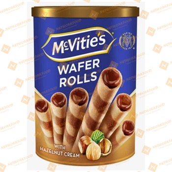 Mcvities Wafer Rolls Hazelnut 170Gx12 Uk (00812-09)