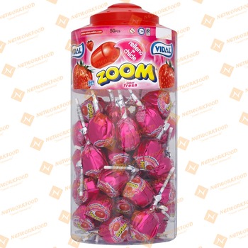 Vidal Mega Strawberry Zoom Pop